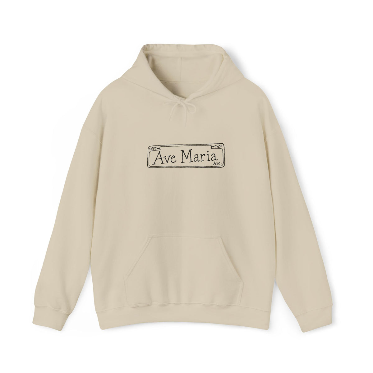Ave Maria Ave. Embroidered Hoodie