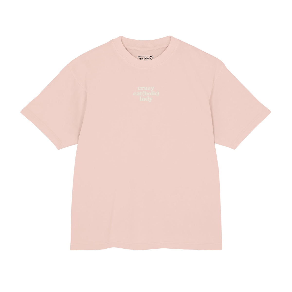 Crazy Cat(holic) Lady- 100% Cotton Boxy Tee