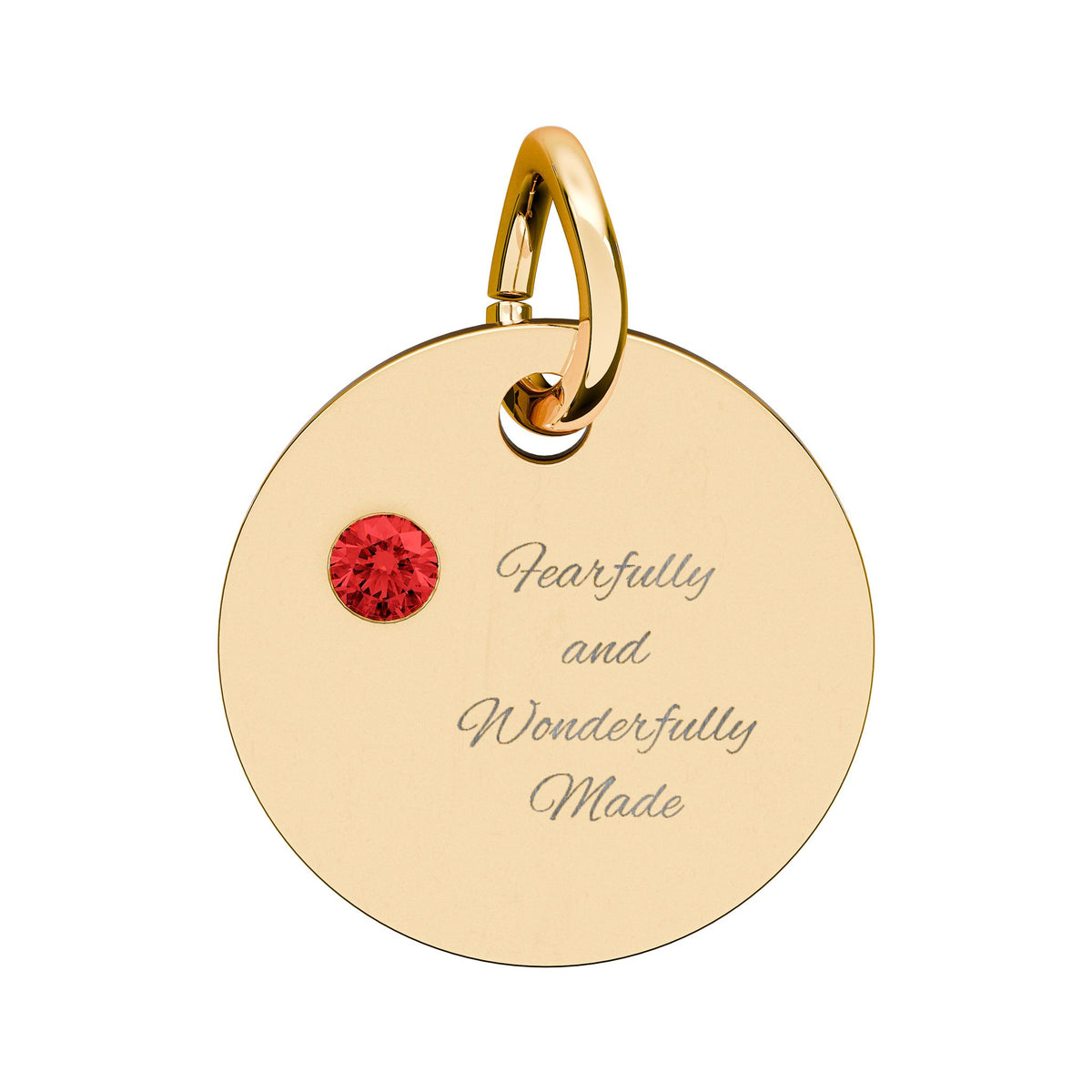 Fearfully and Wonderfully Made- Birthstone Circle Charm