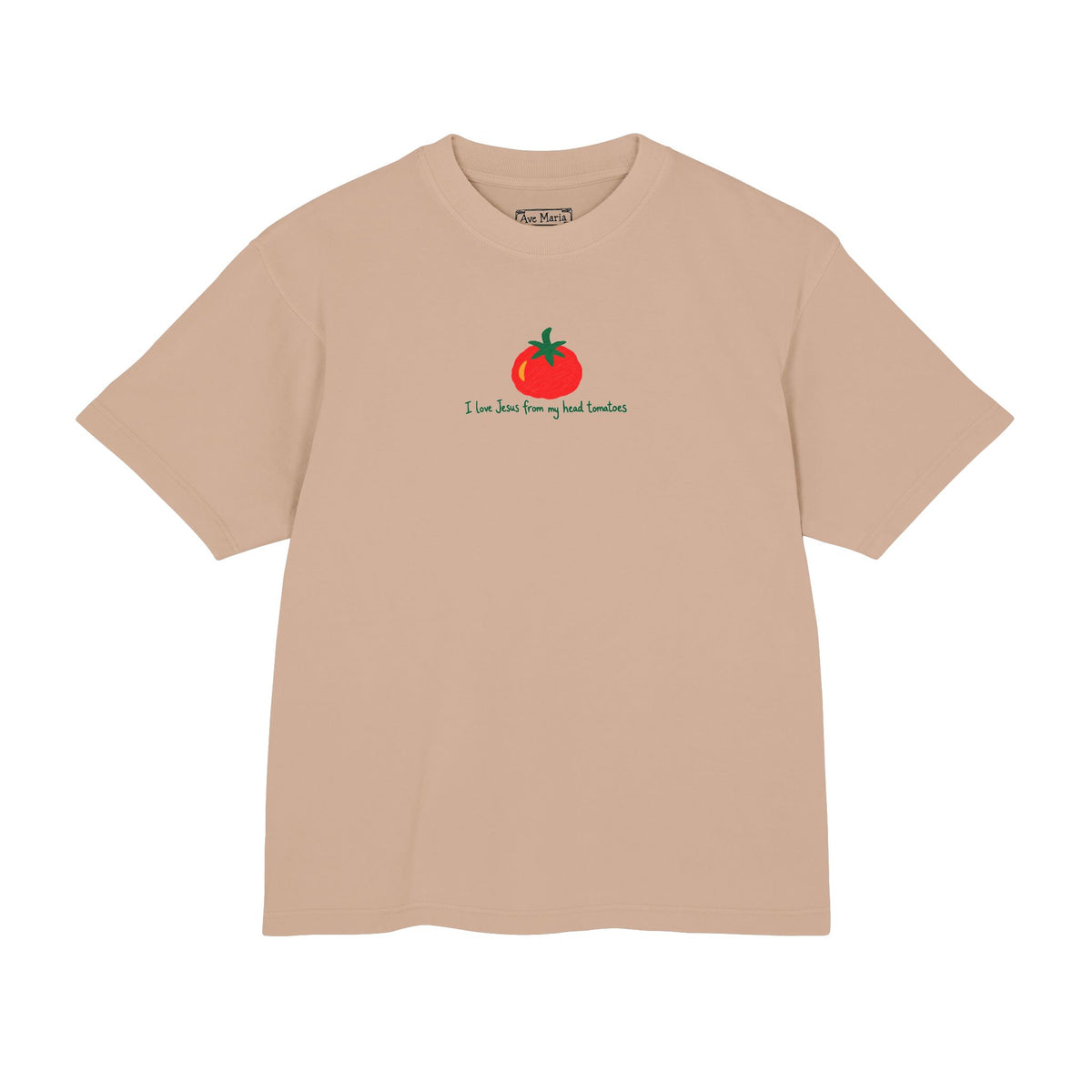 I love Jesus from my head tomatoes- 100% Cotton Boxy Tee