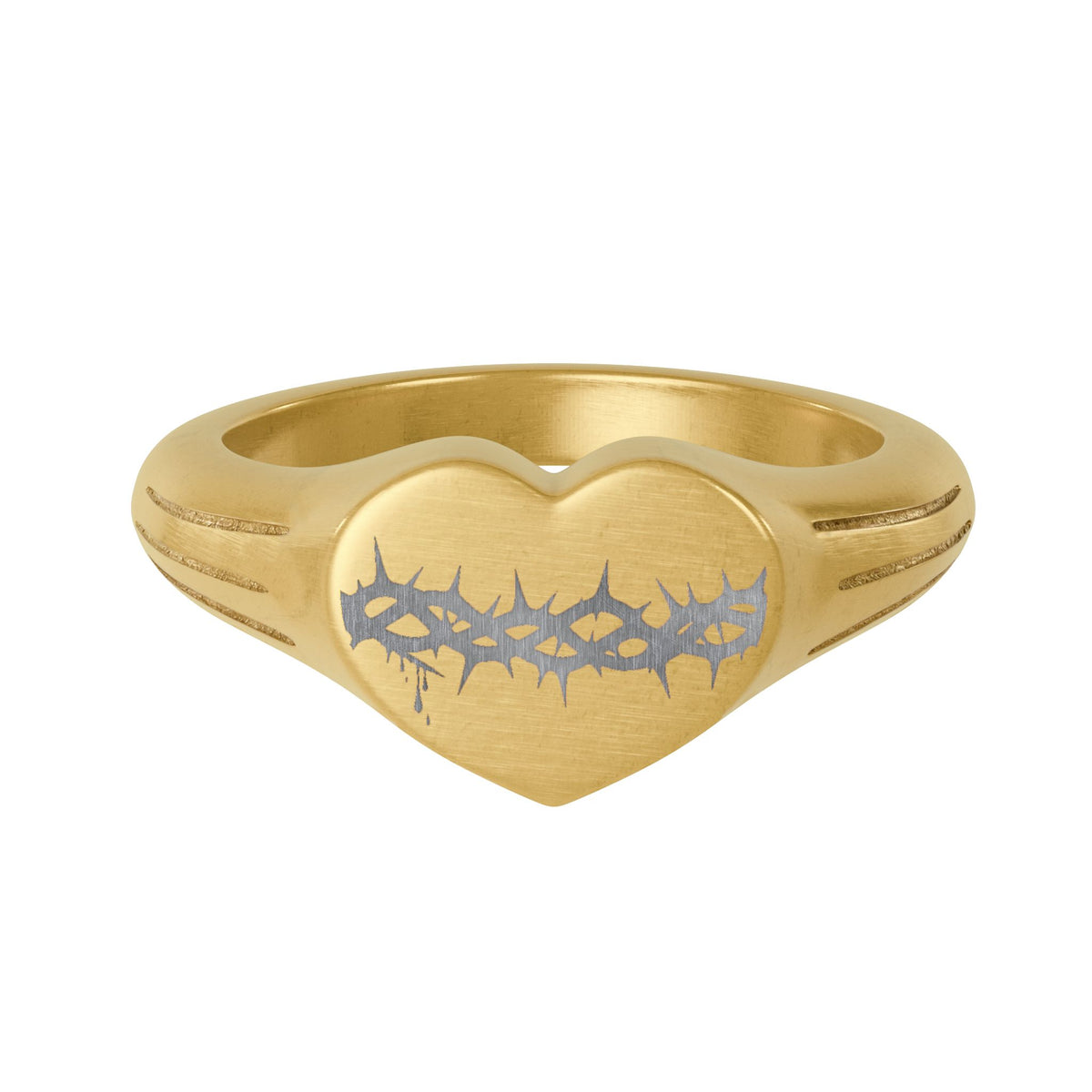 Sacred Heart Stainless Steel Heart Ring