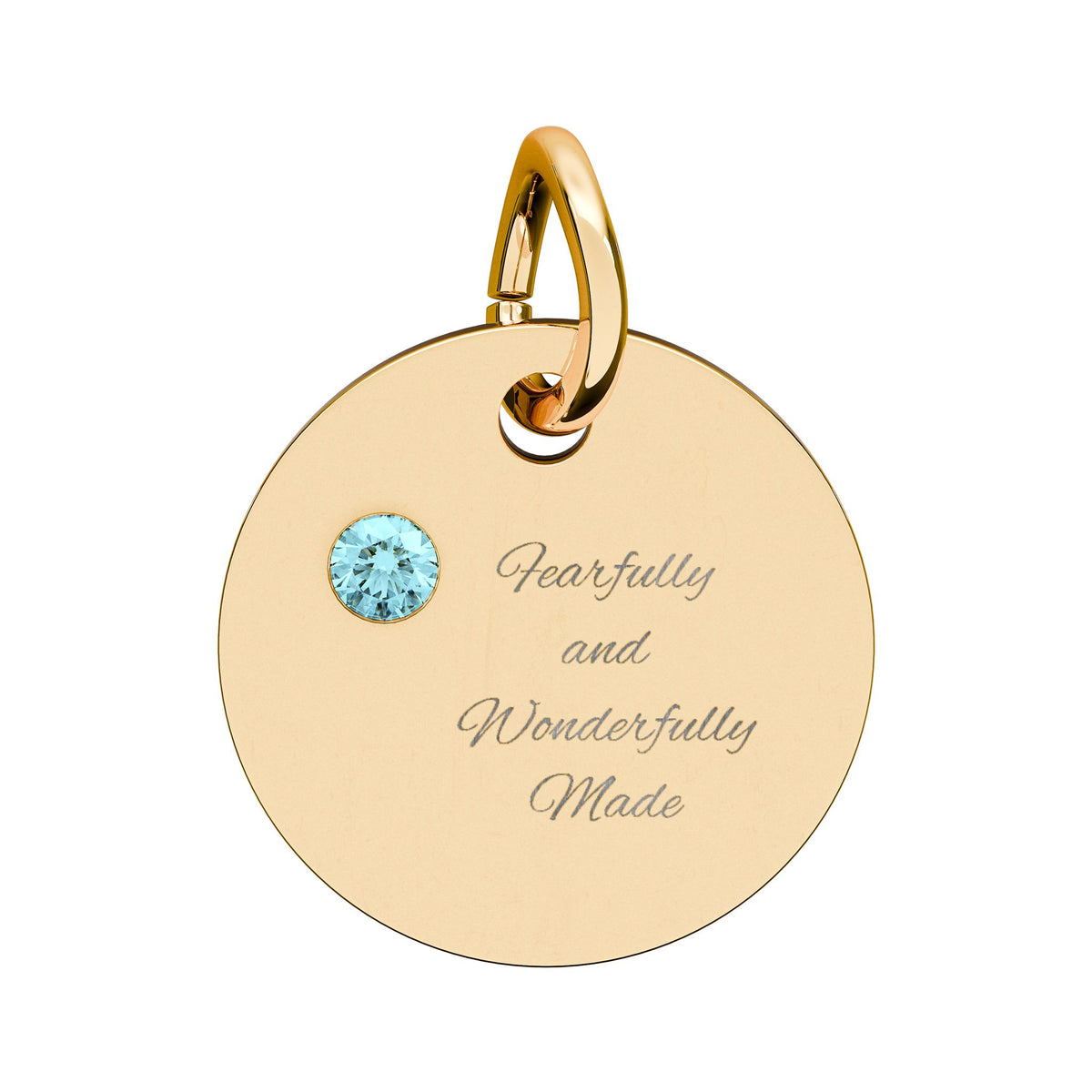 Fearfully and Wonderfully Made- Birthstone Circle Charm