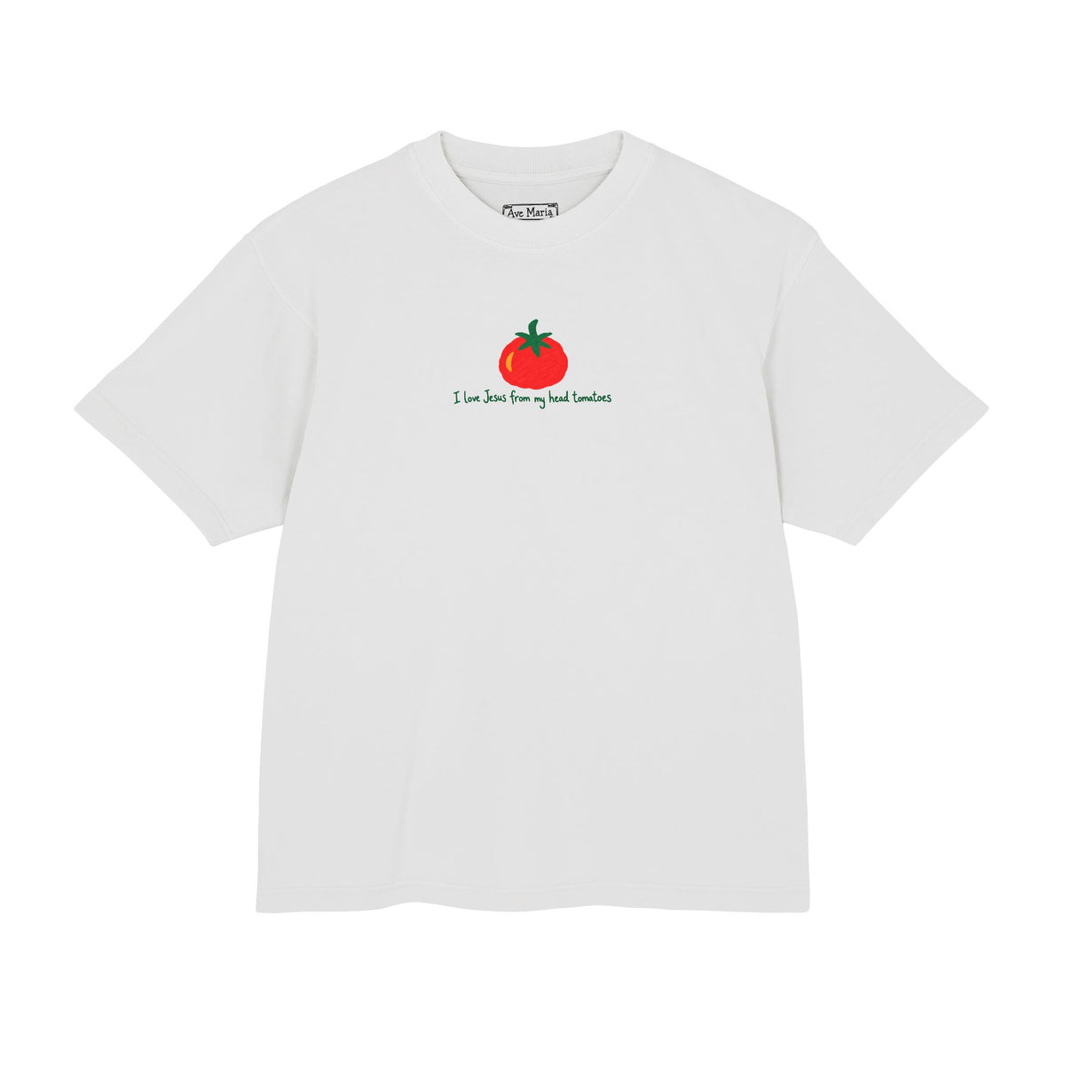 I love Jesus from my head tomatoes- 100% Cotton Boxy Tee