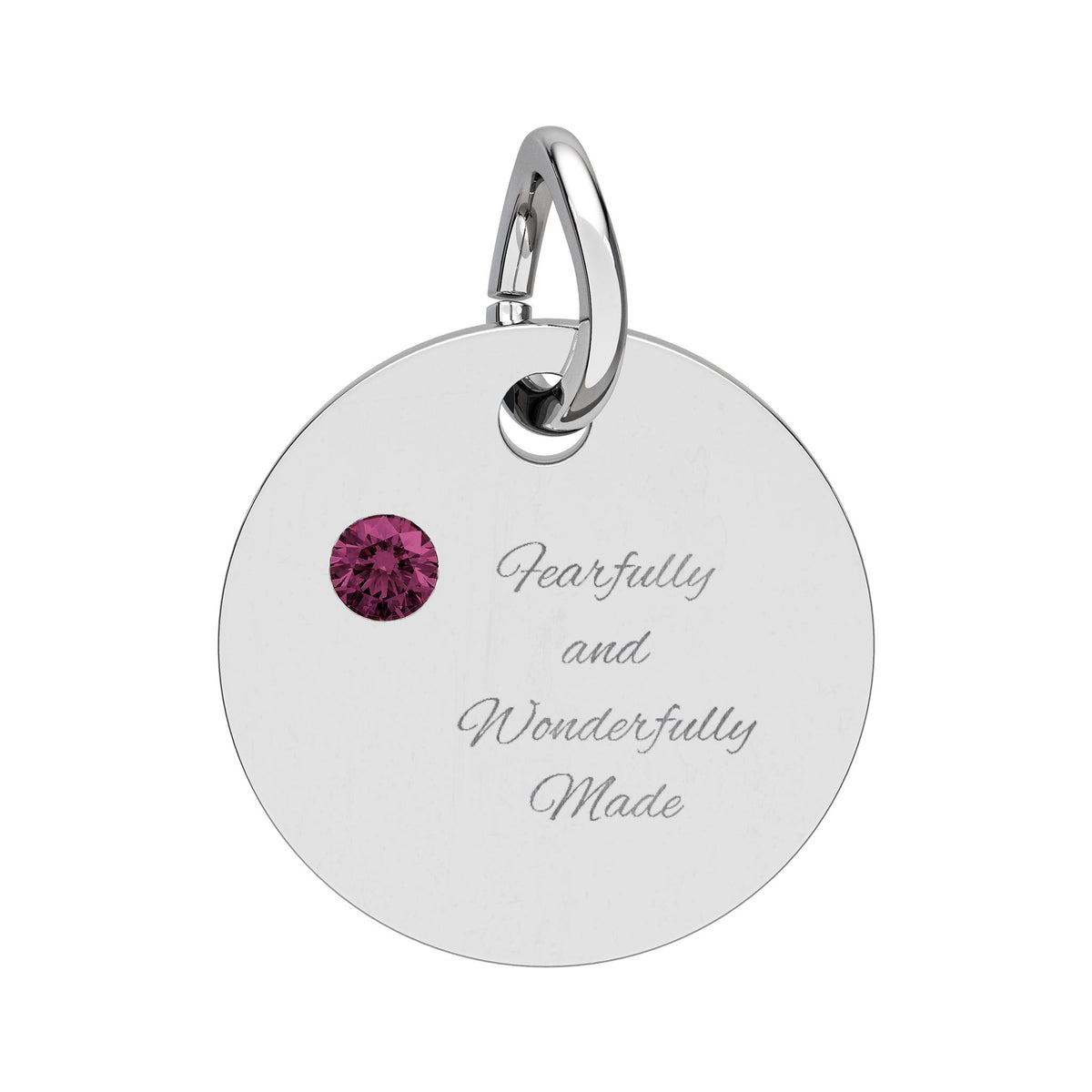 Fearfully and Wonderfully Made- Birthstone Circle Charm