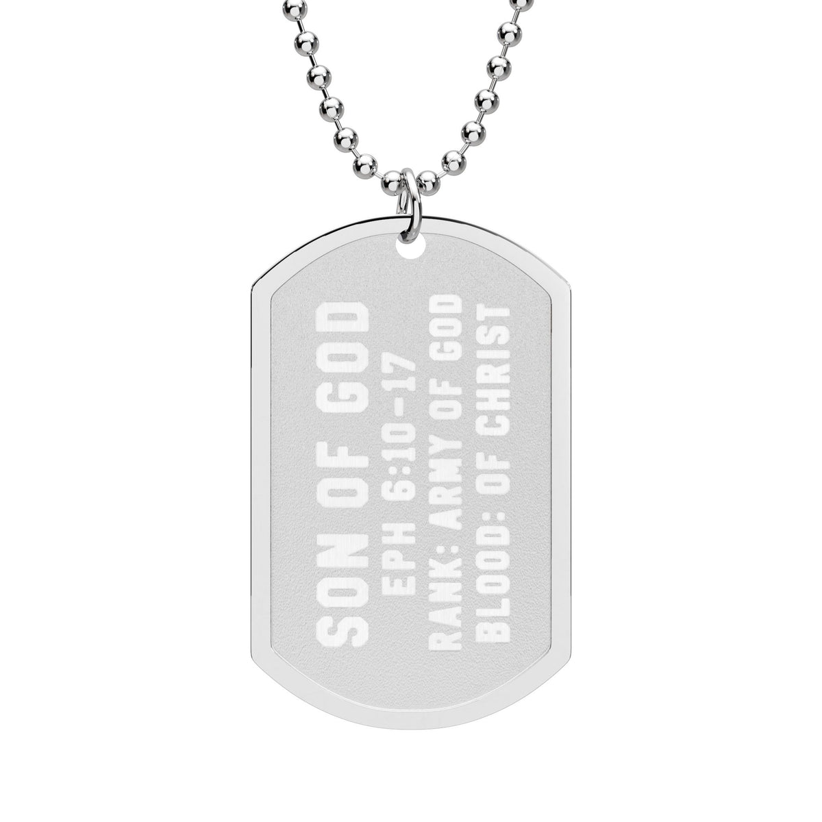 Son of God Dog Tag with Chain