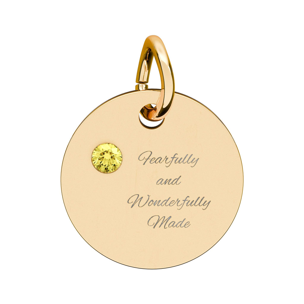 Fearfully and Wonderfully Made- Birthstone Circle Charm
