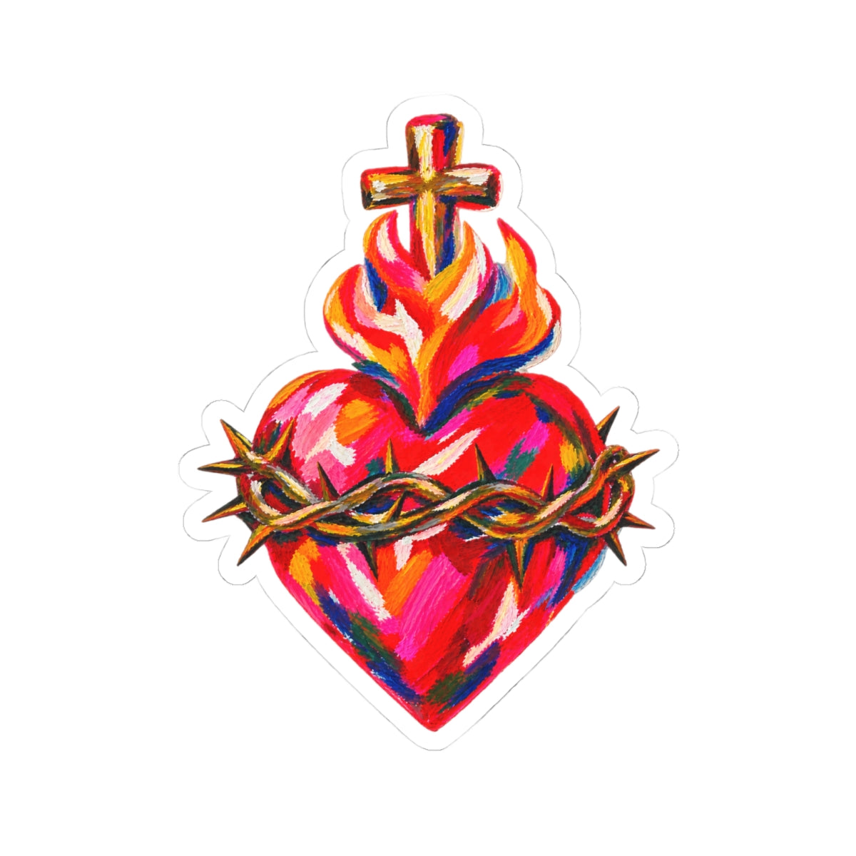 Sacred Heart Kiss-Cut Sticker