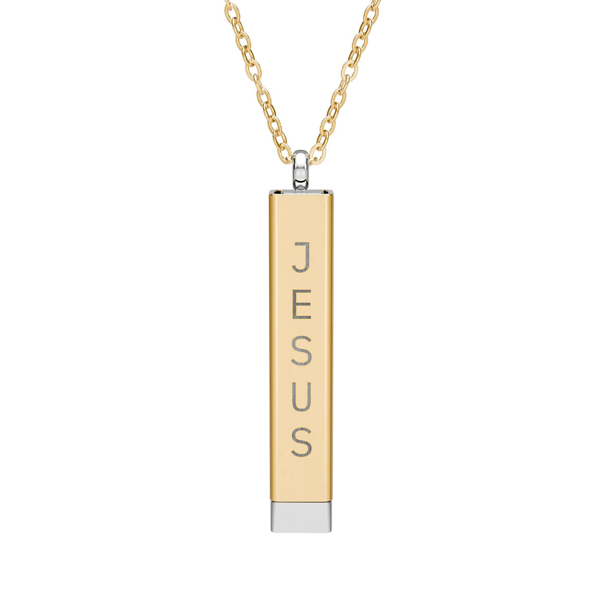 Jesus, I Trust in You- Sliding Bar Necklace (Engraving)
