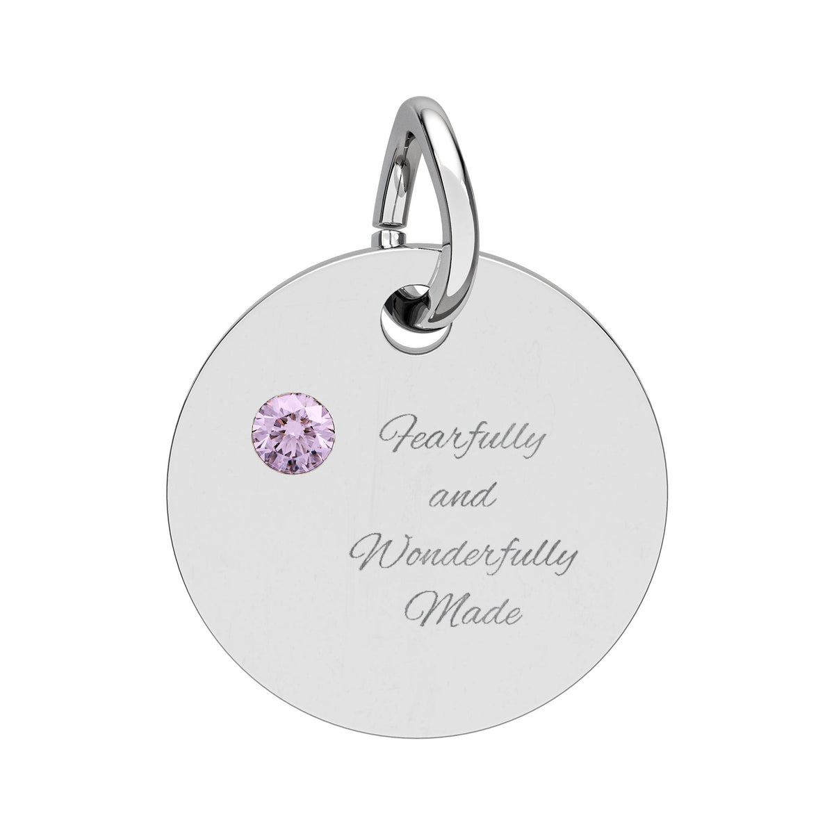 Fearfully and Wonderfully Made- Birthstone Circle Charm