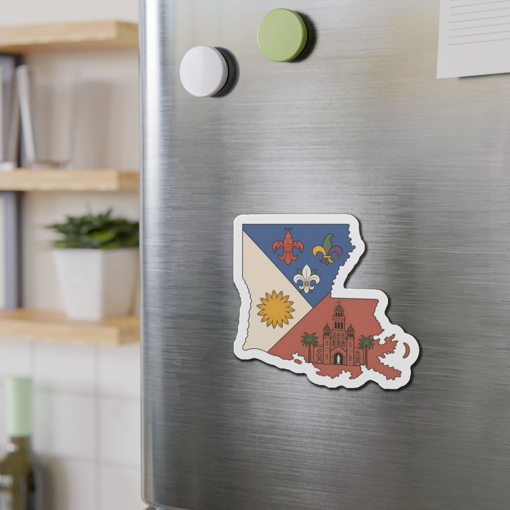 Louisiana Acadian Flag- Magnet