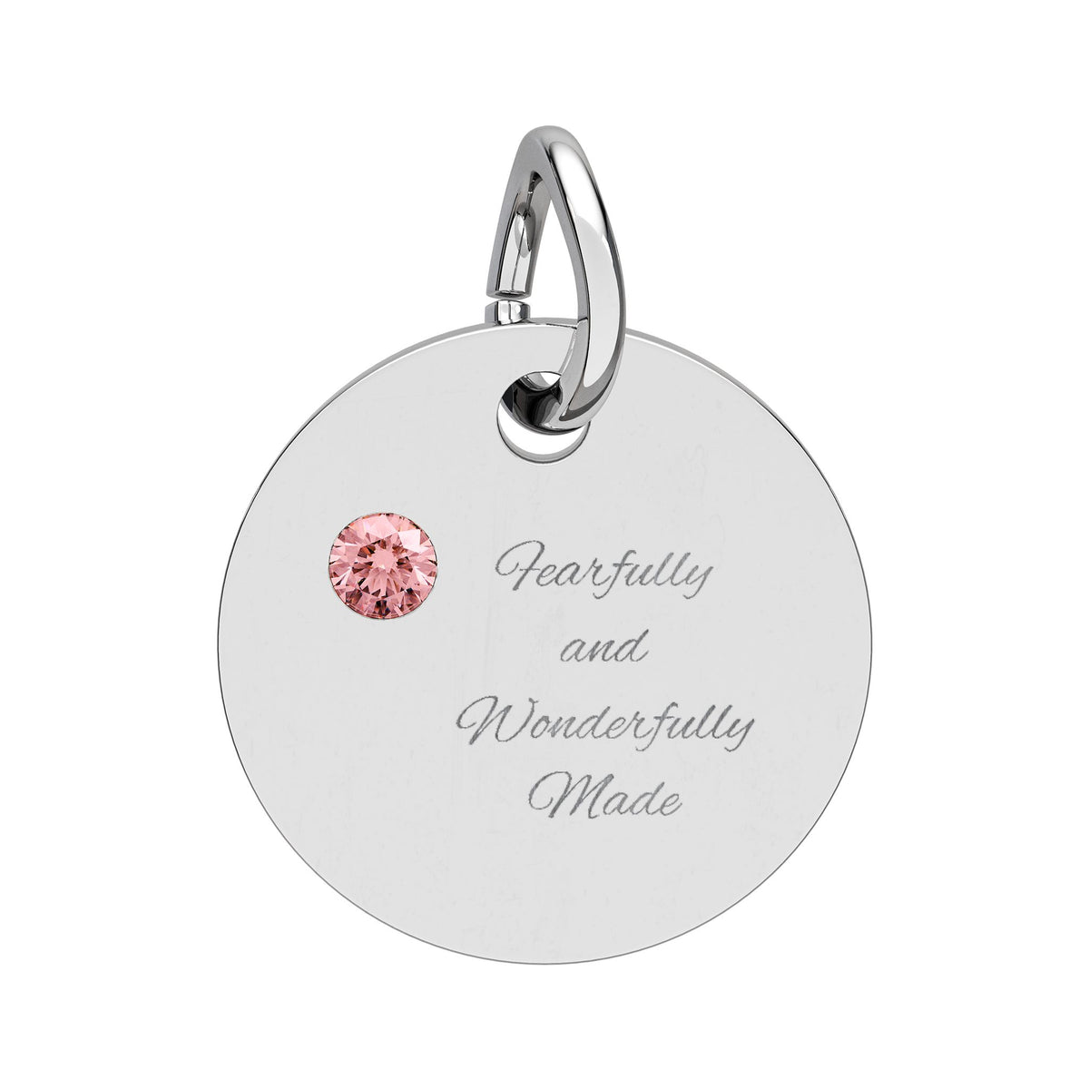 Fearfully and Wonderfully Made- Birthstone Circle Charm