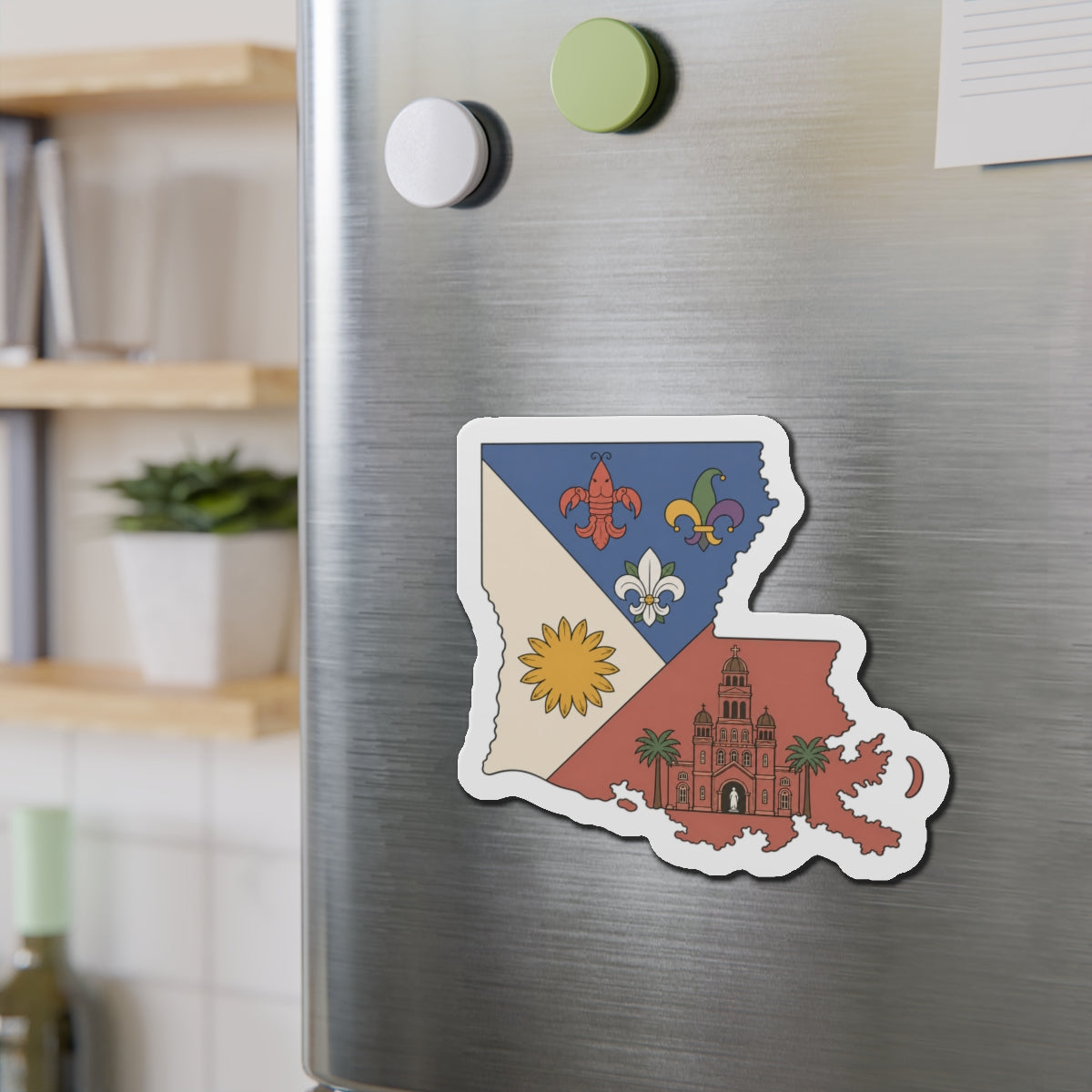 Louisiana Acadian Flag- Magnet