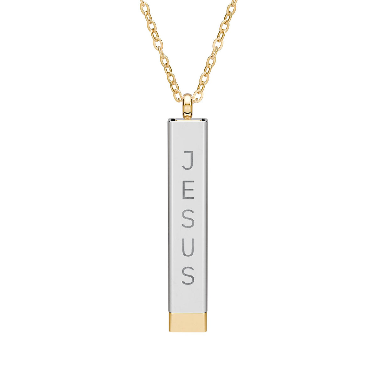 Jesus, I Trust in You- Sliding Bar Necklace (Engraving)