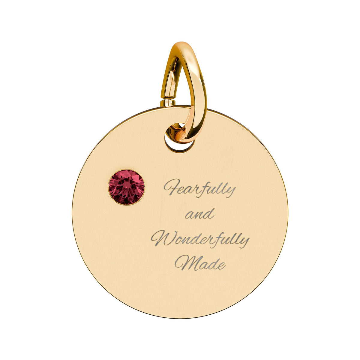Fearfully and Wonderfully Made- Birthstone Circle Charm
