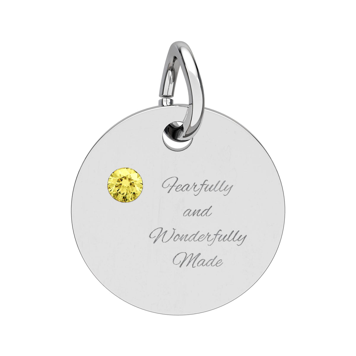 Fearfully and Wonderfully Made- Birthstone Circle Charm
