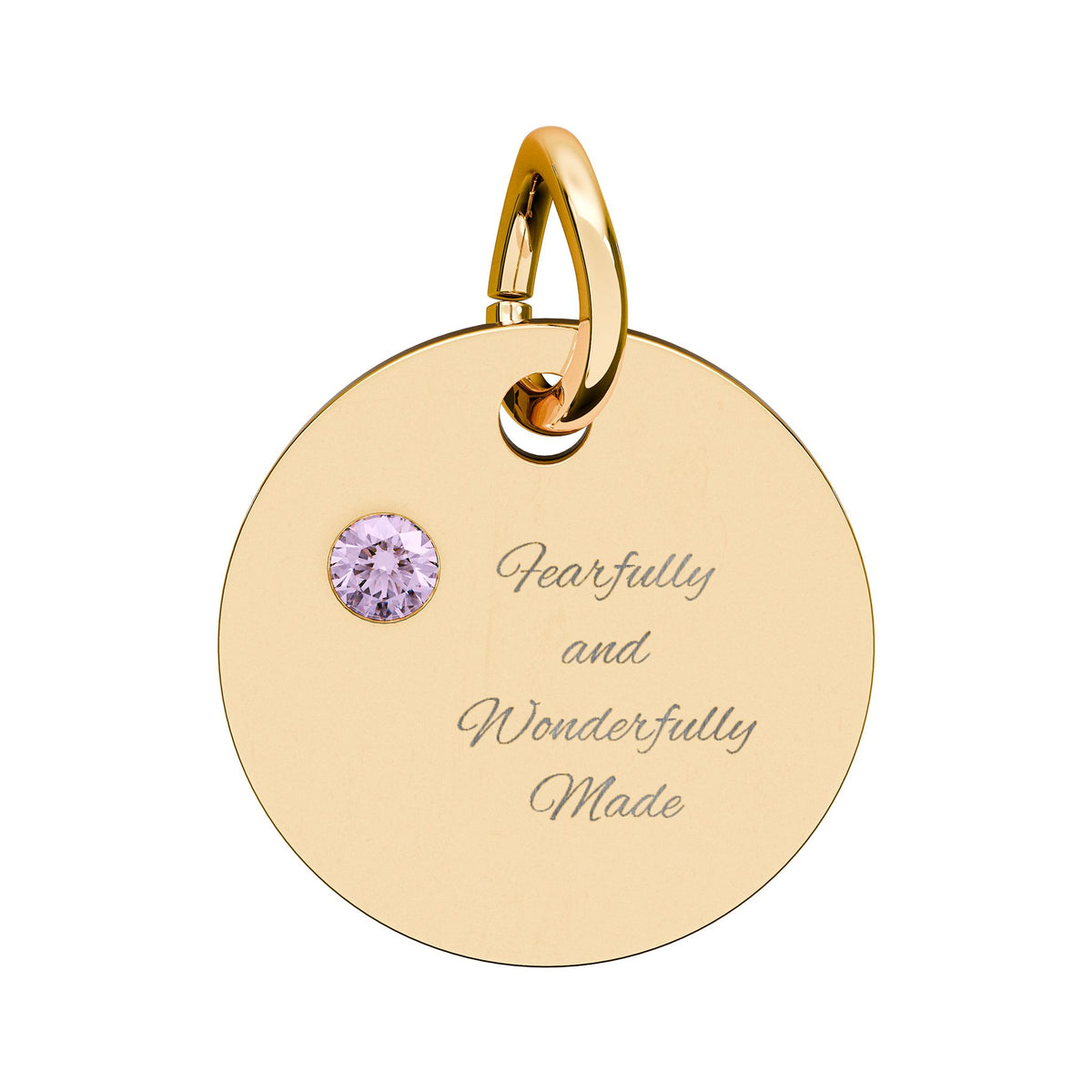 Fearfully and Wonderfully Made- Birthstone Circle Charm