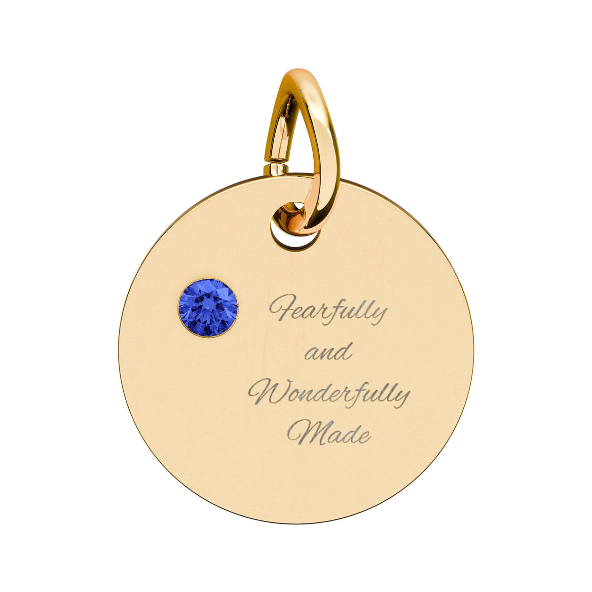 Fearfully and Wonderfully Made- Birthstone Circle Charm