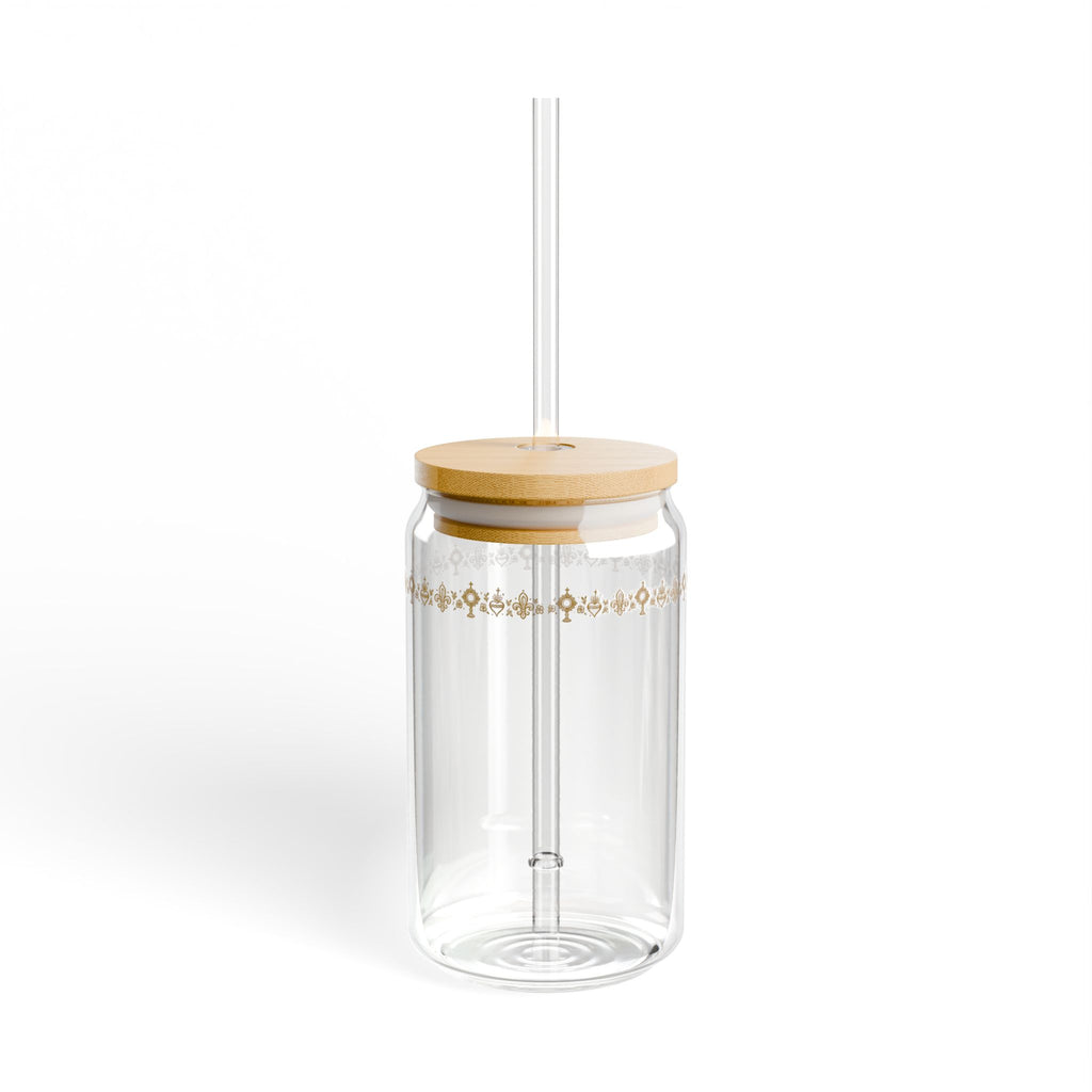 Catholic- 16oz Glass Sipper with Bamboo Lid