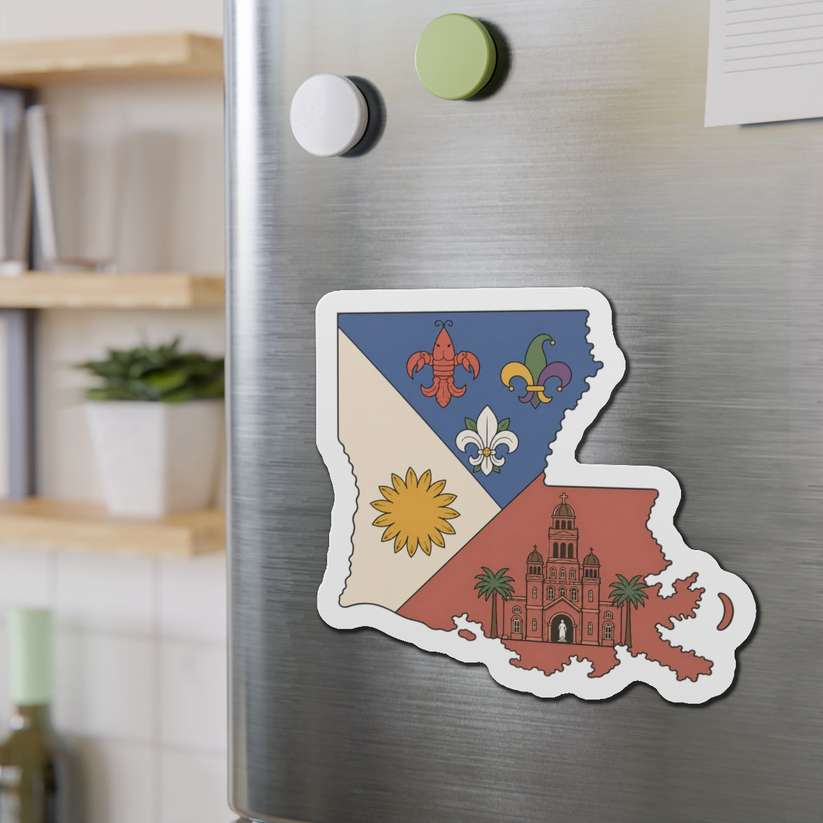 Louisiana Acadian Flag- Magnet