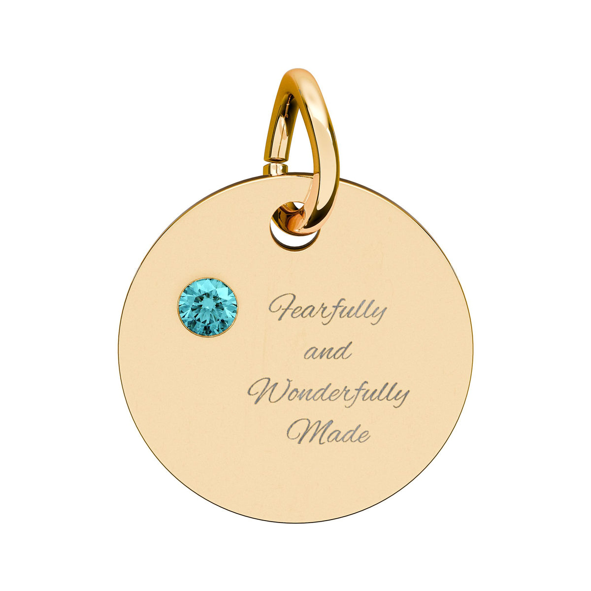 Fearfully and Wonderfully Made- Birthstone Circle Charm