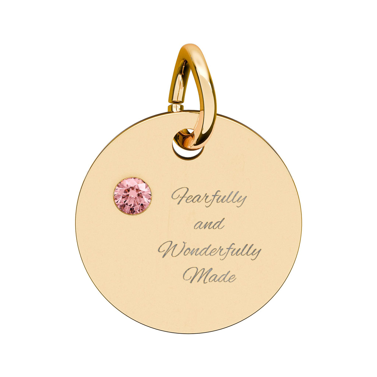 Fearfully and Wonderfully Made- Birthstone Circle Charm