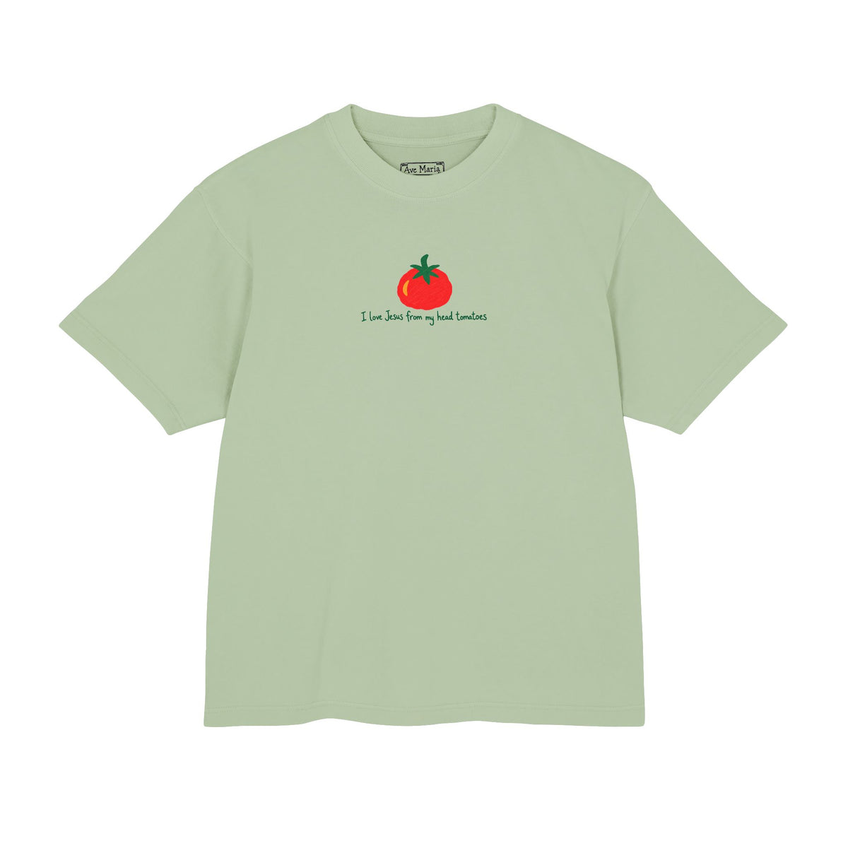 I love Jesus from my head tomatoes- 100% Cotton Boxy Tee