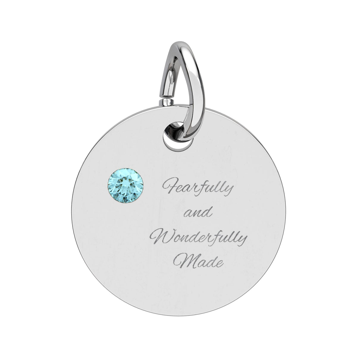 Fearfully and Wonderfully Made- Birthstone Circle Charm