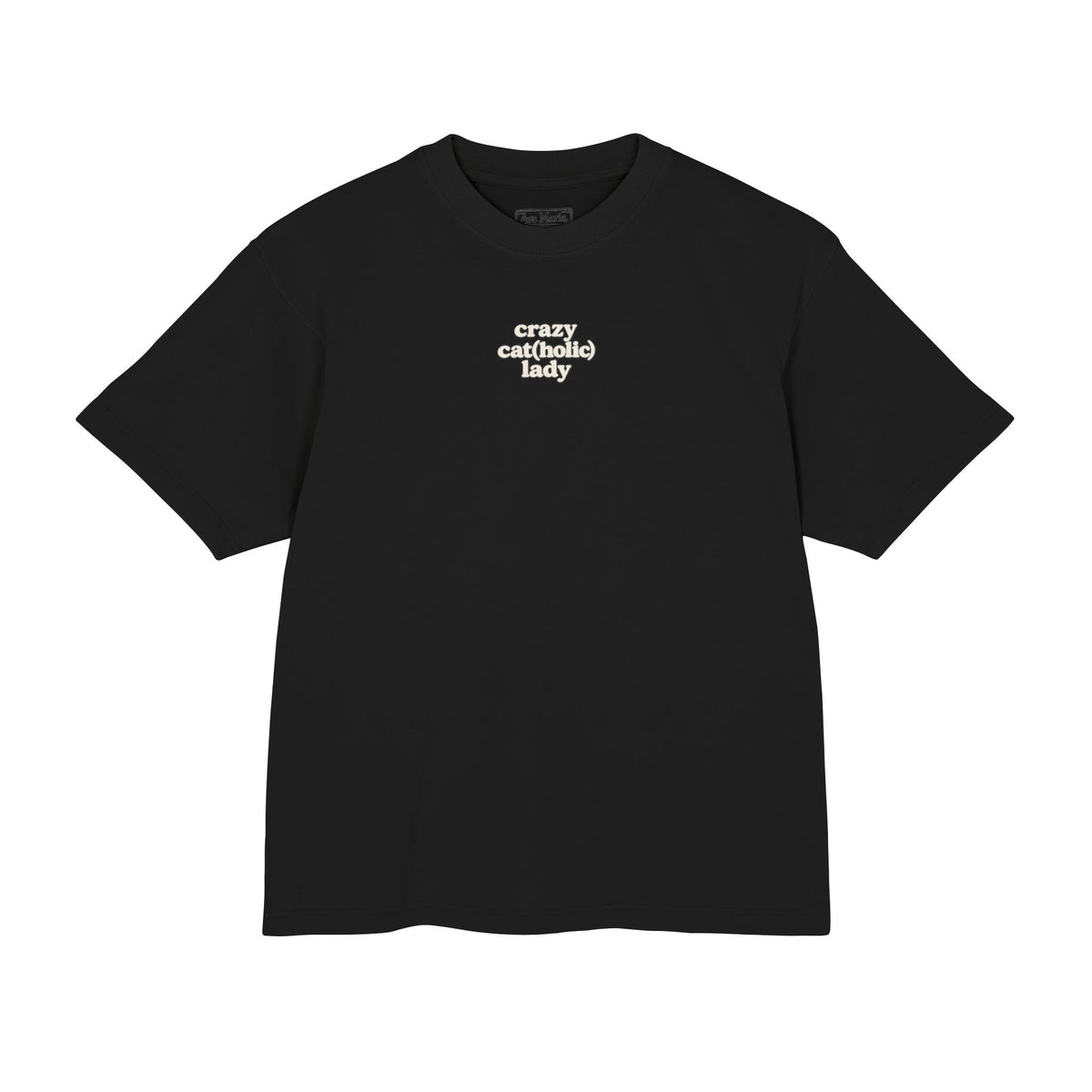 Crazy Cat(holic) Lady- 100% Cotton Boxy Tee