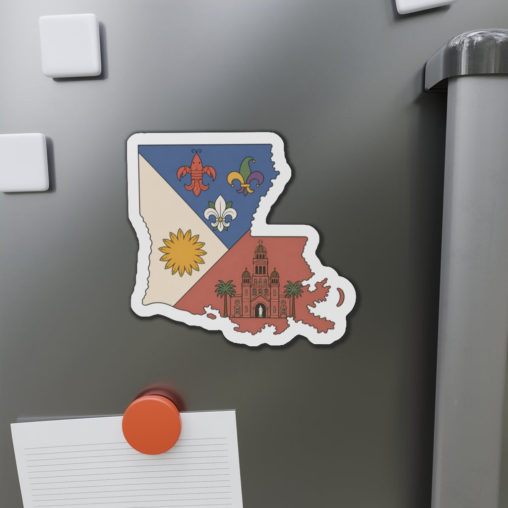 Louisiana Acadian Flag- Magnet