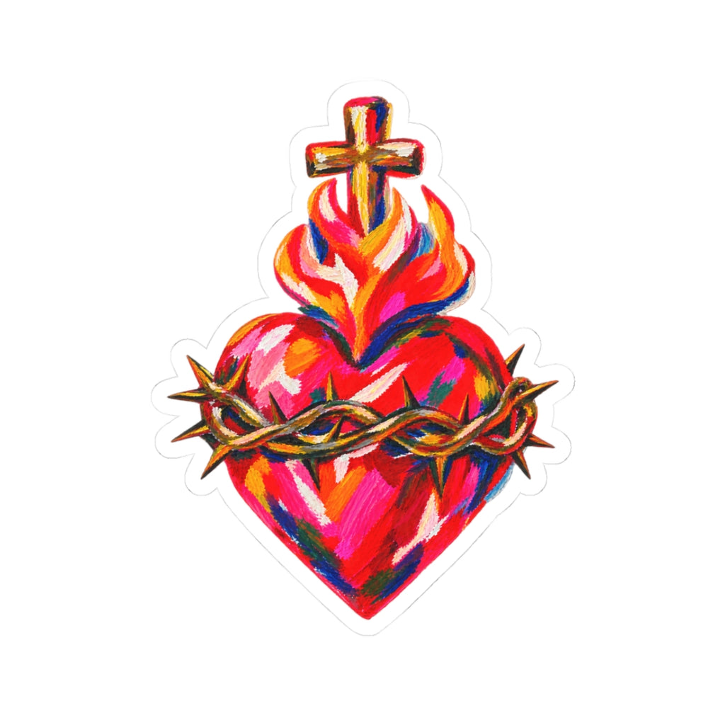 Sacred Heart Kiss-Cut Sticker