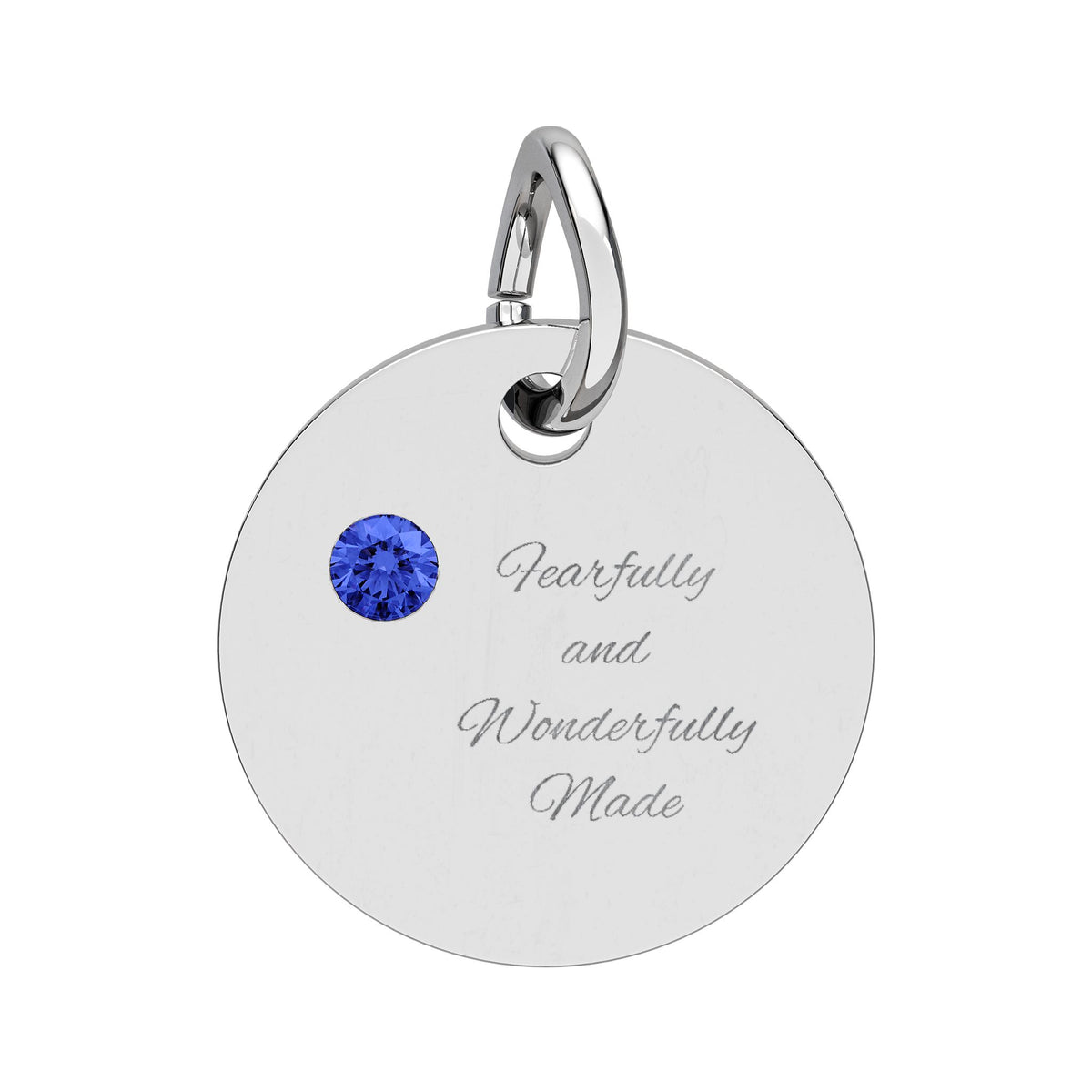 Fearfully and Wonderfully Made- Birthstone Circle Charm