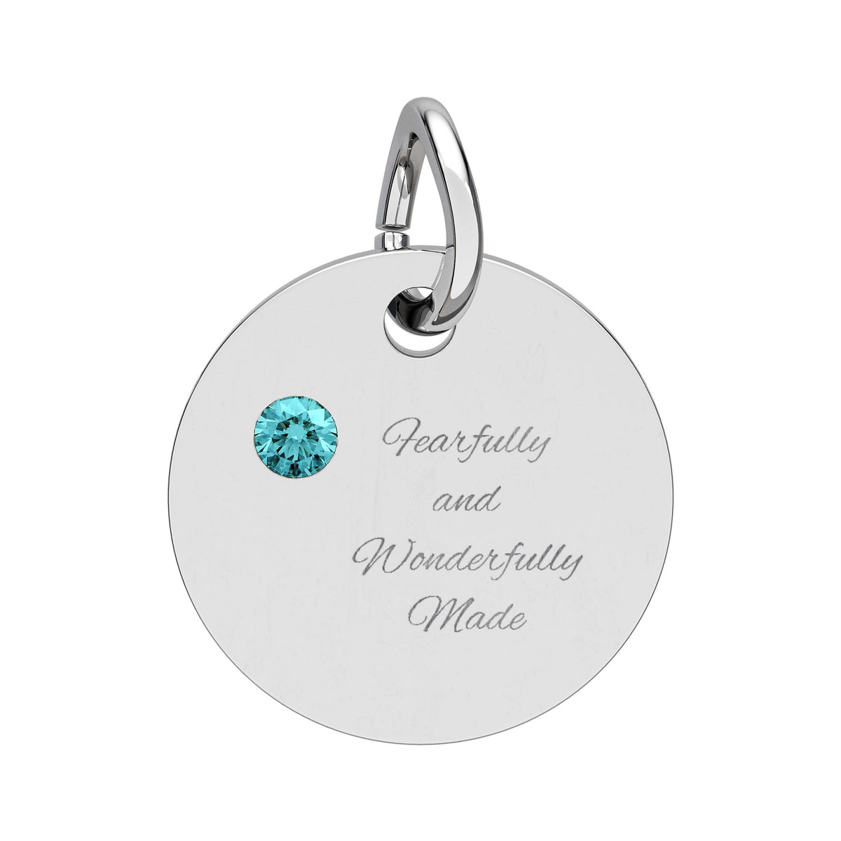 Fearfully and Wonderfully Made- Birthstone Circle Charm