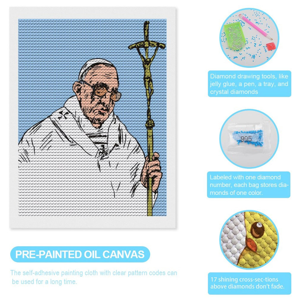 Pope Francis Diamond Painting (Unframed)