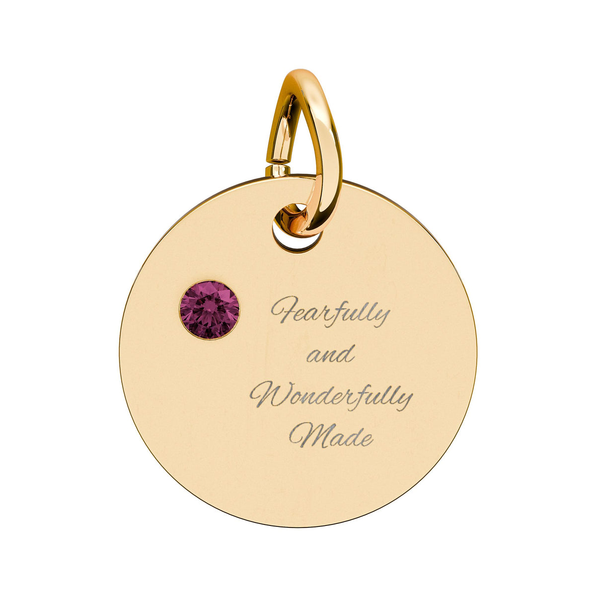Fearfully and Wonderfully Made- Birthstone Circle Charm
