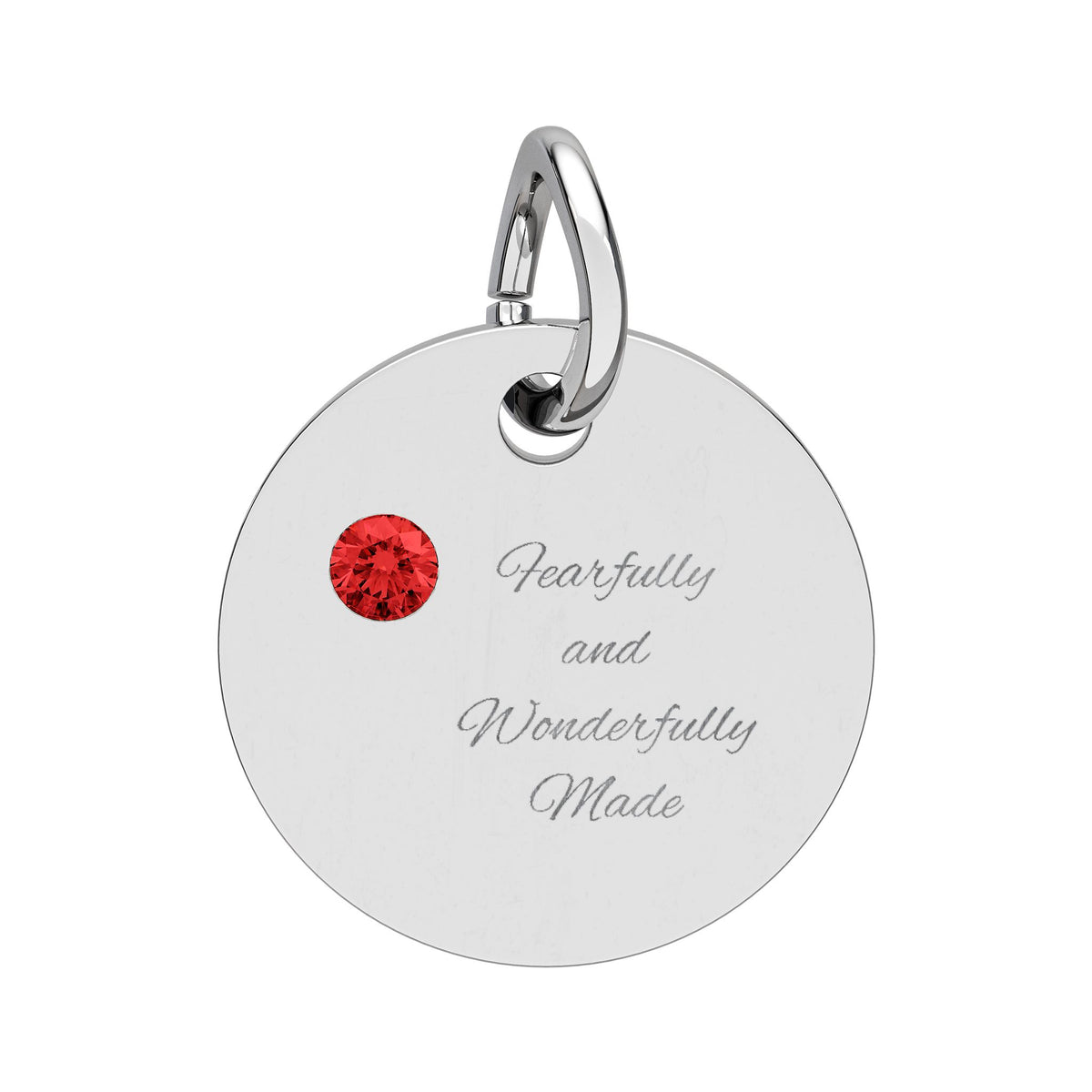 Fearfully and Wonderfully Made- Birthstone Circle Charm