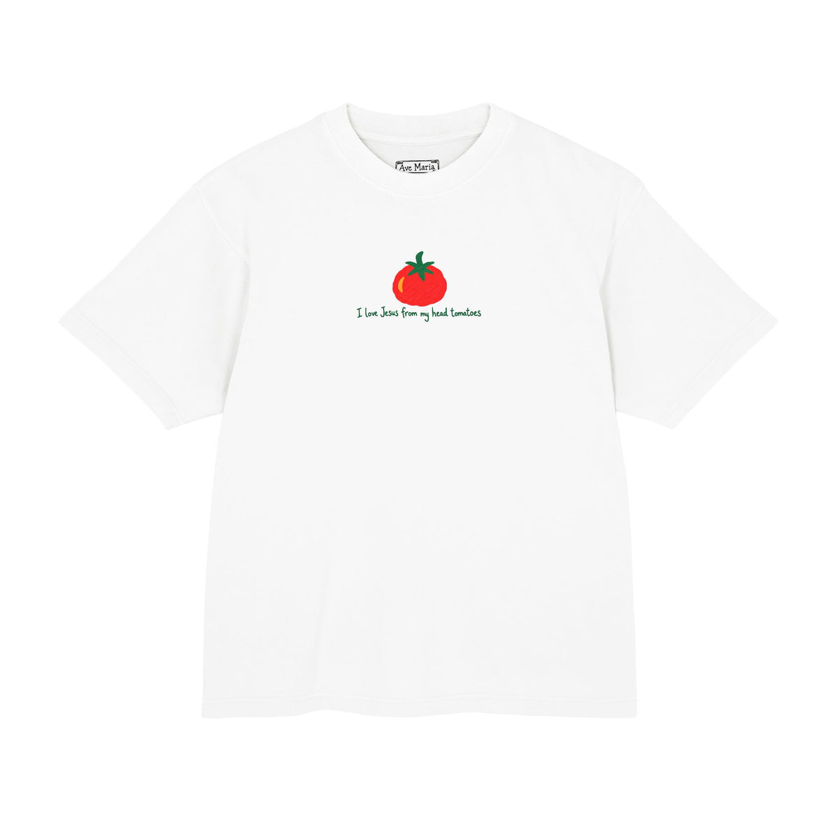 I love Jesus from my head tomatoes- 100% Cotton Boxy Tee