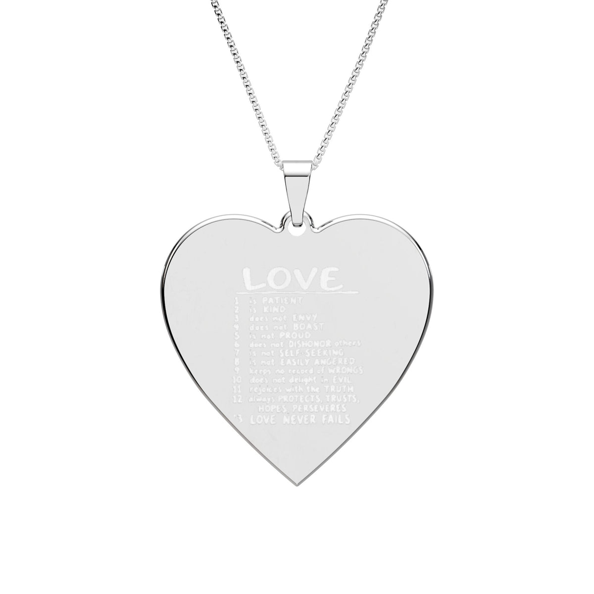 Love is… Pendent Necklace Engraving