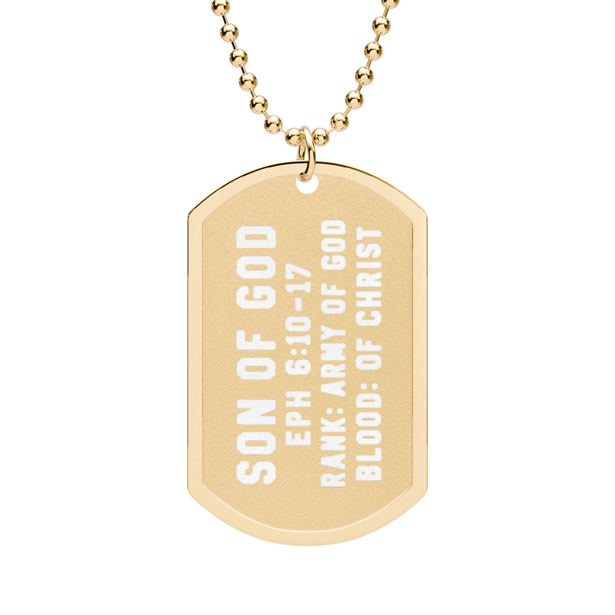 Son of God Dog Tag with Chain