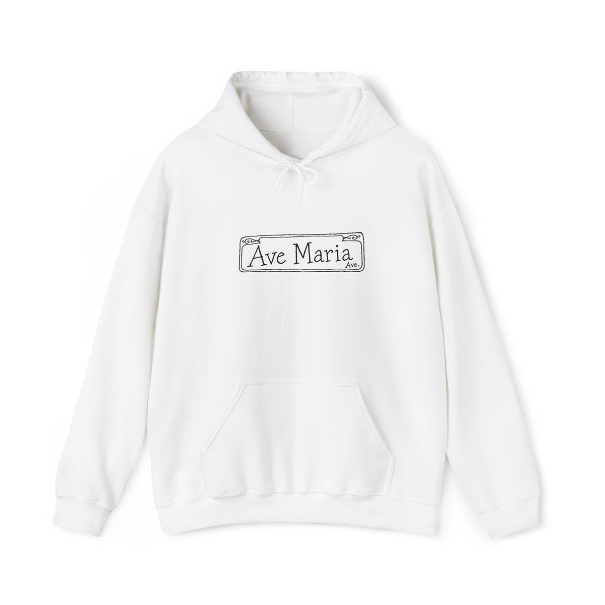 Ave Maria Ave. Embroidered Hoodie