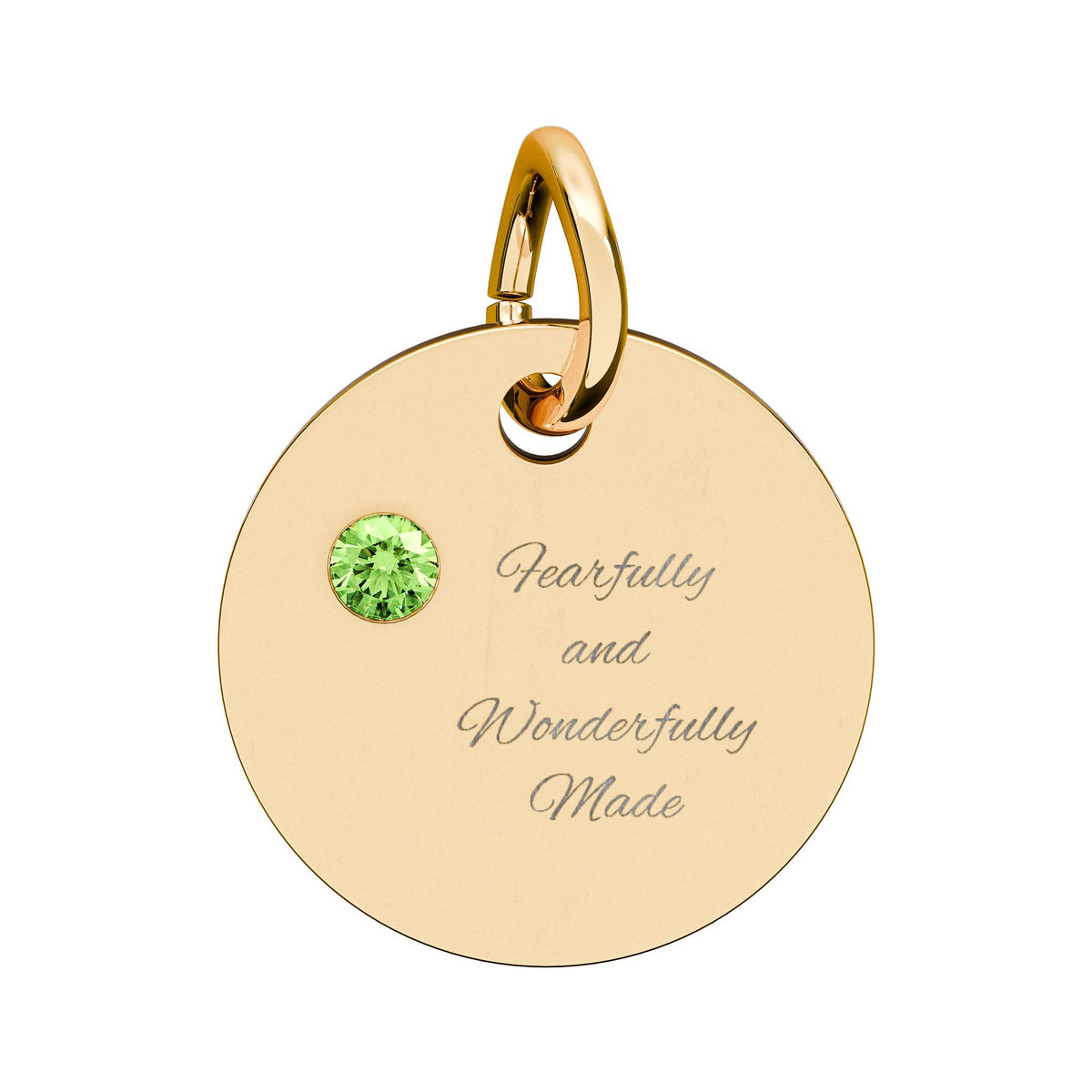 Fearfully and Wonderfully Made- Birthstone Circle Charm