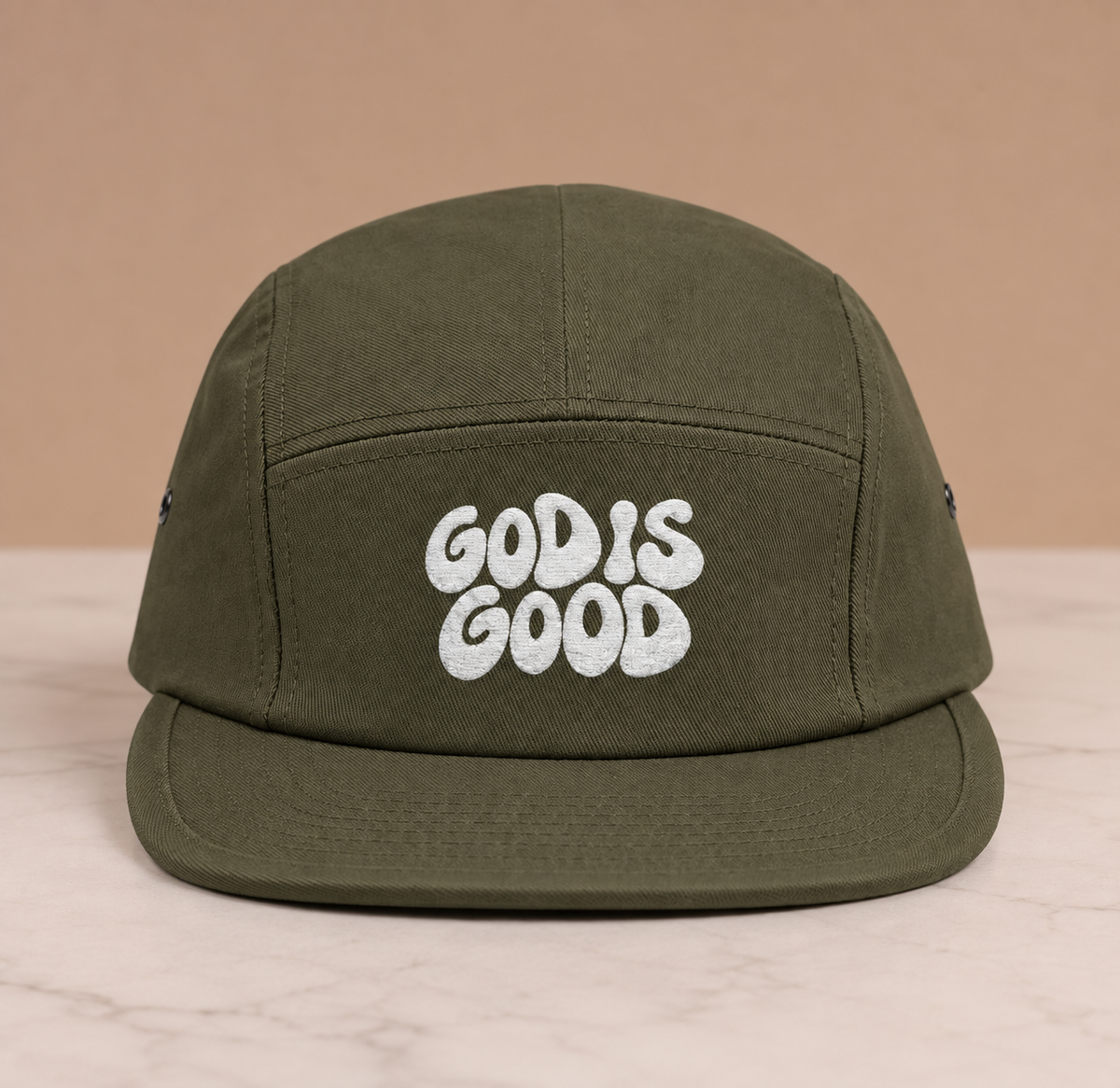 God Is Good - Embroidered 5-Panel Cap